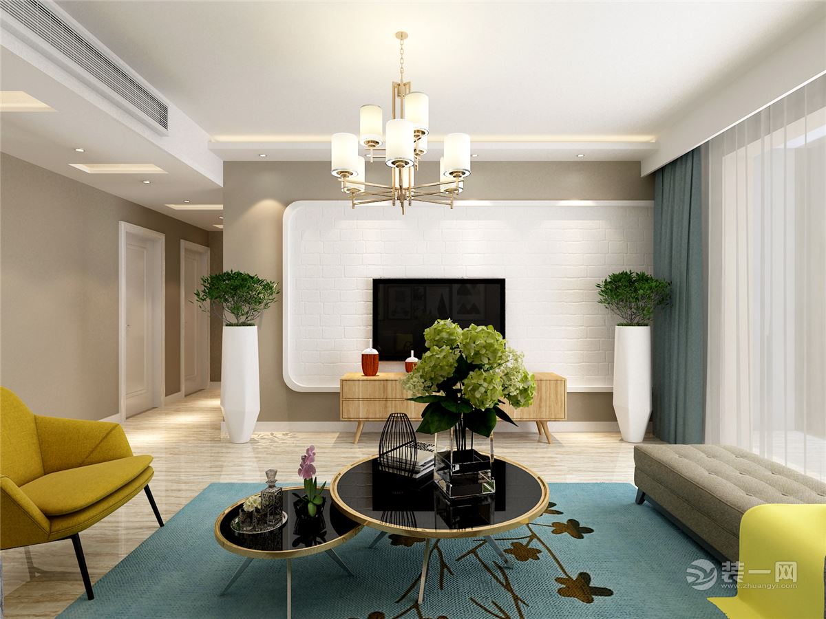 濮阳装修公司 城中央三居室 梦想家装饰设计案例